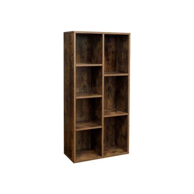 Bibliothèque, Bibliothèque pour enfants avec 7 compartiments, Unité de rangement autoportante pour la décoration, dans le salon, le bureau et le bureau, 50 x 24 x 106 cm