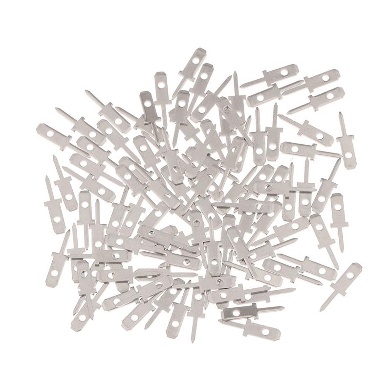 50Pcs 2.8 Inserts Plug Spring Terminal Pcb Solder Lug Thickness 0.8Mm One Legs ,Pcb Welding Sheet