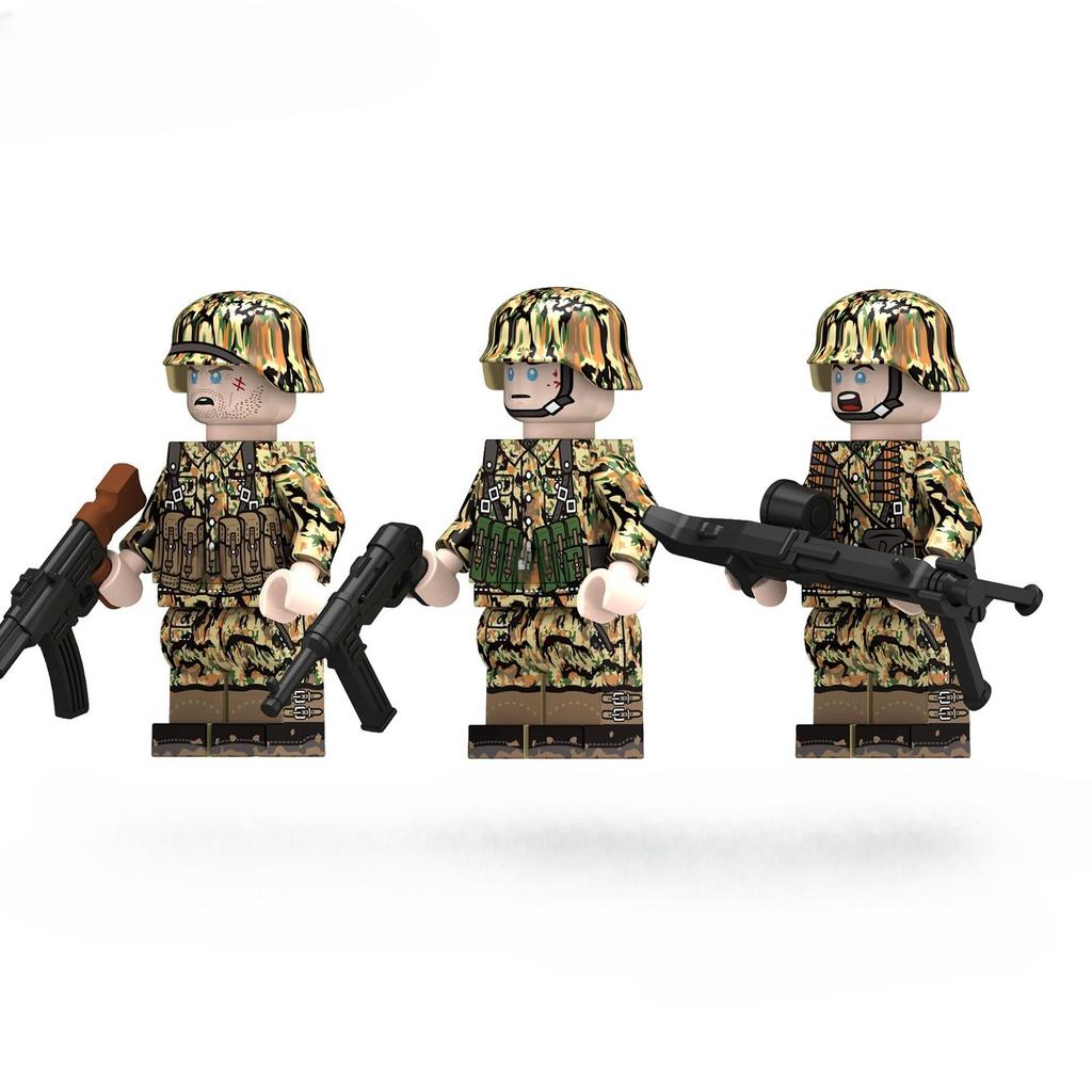 MOC Armee Soldaten Mini Actionfiguren Puppen Modelle Helm Zubehör Bausteine Steine Kinder für Spielzeug Geschenke