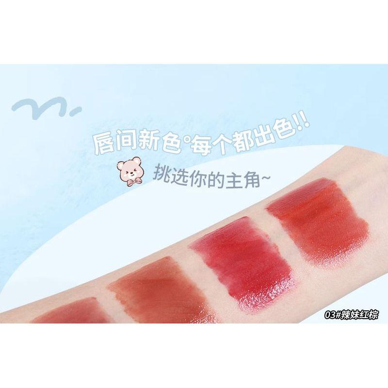 MANSLY - Cute Bear Keychain Feather Lip Mud - 4 Colors