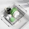 Expandable Dish Drying Rack for in-Sink, Over-Sink, and Counter Use, Dish Drainer with Removable Cutlery Holder, Space Saving & No Assembly Needed