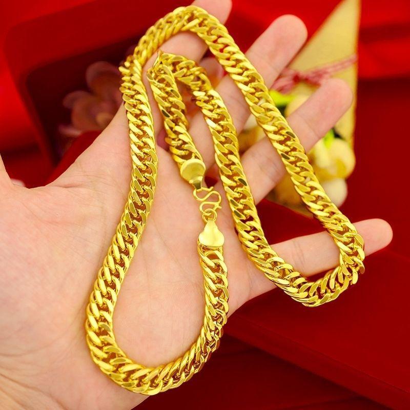 Cuban Chain Necklace Men's Classic Boss Chain Riding Crop Necklace Women's Couple Chain