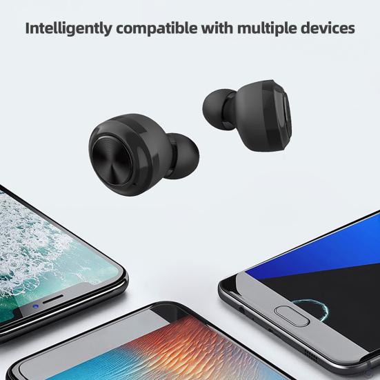 Bluetooth-kompatibel Kopfhörer Mini In-ear-freisprecheinrichtung Binaural Komfortable Noise Reduction mit Mic Sport Stereo
