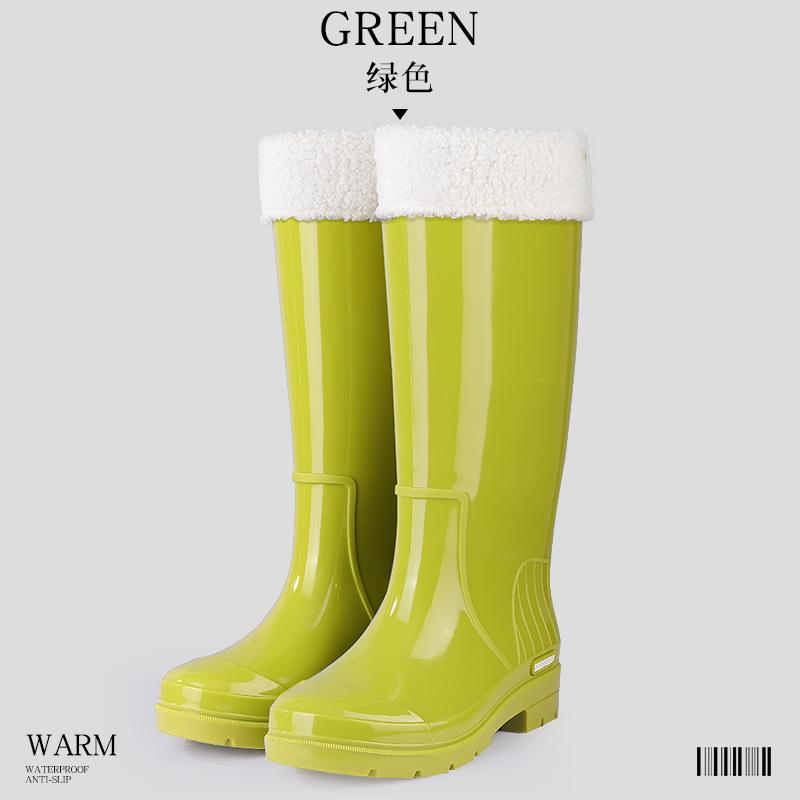 Adult Rain Shoes Women's Tall Water Shoes New Rain Boots Women's Water Boots Waterproof and Non-slip Work Outdoor Wear-resistant Rubber Shoe Cover