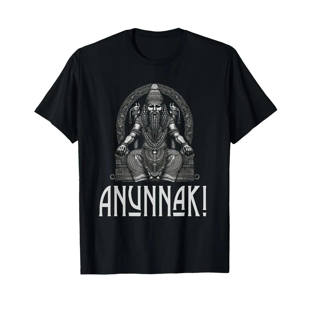 Mysterious Gods of the Anunnaki Ancient Civilizations Revealed T Shirt black vintage Washed Breathable homme