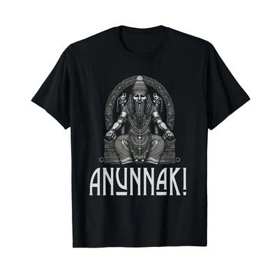 Mysterious Gods of the Anunnaki Ancient Civilizations Revealed T Shirt Black Vintage Washed Breathable Homme