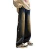 Men's 2024 Retro Distressed Wide-Leg Embroidered Jeans