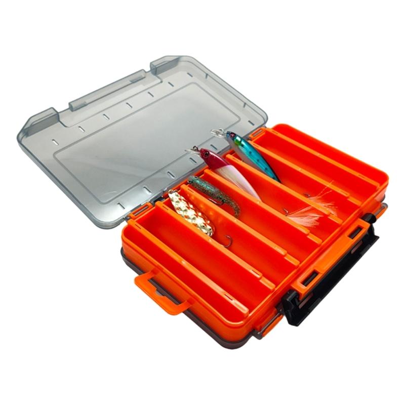 Double Sided Fishing Tackle Storage Box Plastic Fishing Tool Case Jigs Head Hook Storage Organizers Fishing Supply