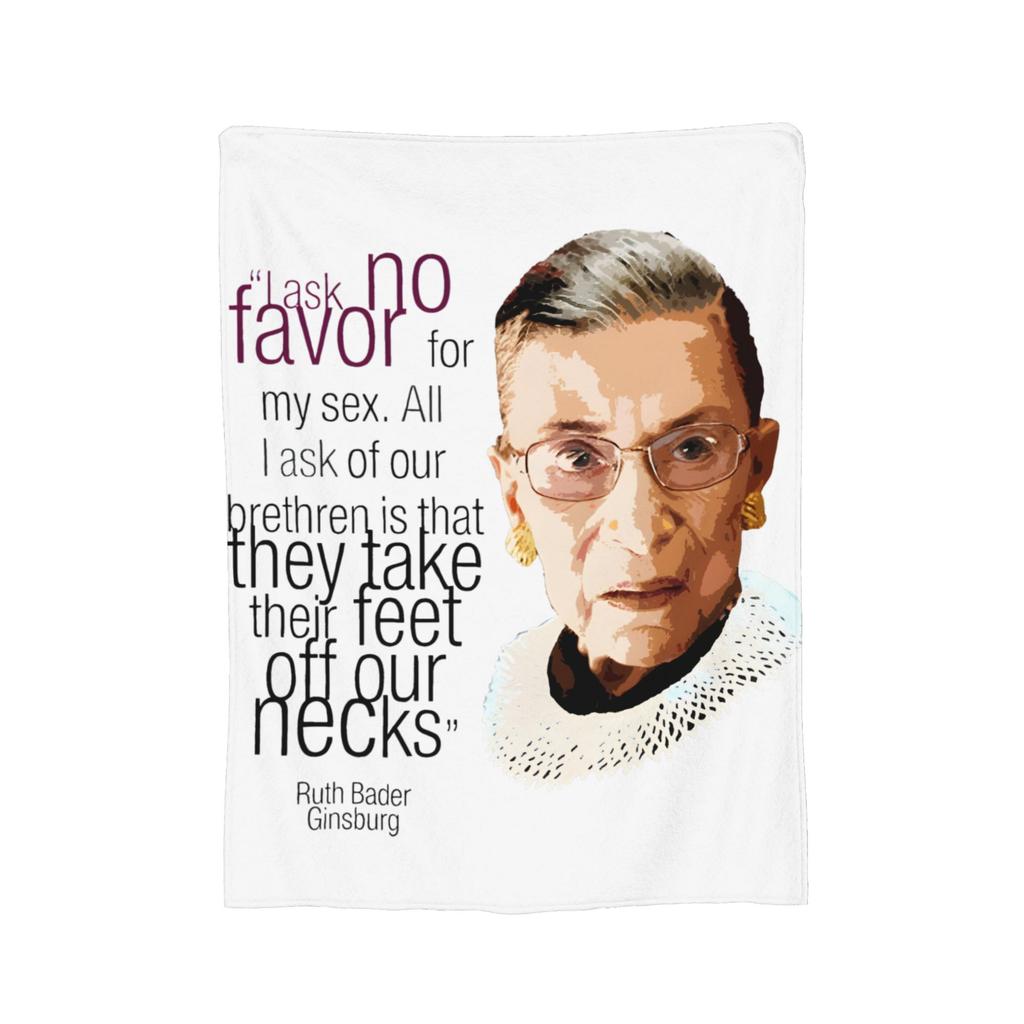 Rest in Power Ruth Bader Ginsburg Blankets Flannel Textile Decor Portable Super Warm Throw Blanket for Home Office Quilt