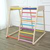 Indoor Toddler Climbing Set: Solid Wood Frame with Slide, Swing, and Rock Climbing Combination