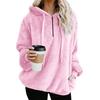 Winter Dick Warm Einfarbige Damen Langarm Hoodies Reißverschluss Kapuzenpullover