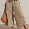 2 Stück/Set Sommer Damen Outfit Western-Stil Vintage Bohemian Rüschen Baumwoll-Leinen Anzug Mode Lockerer Anzug