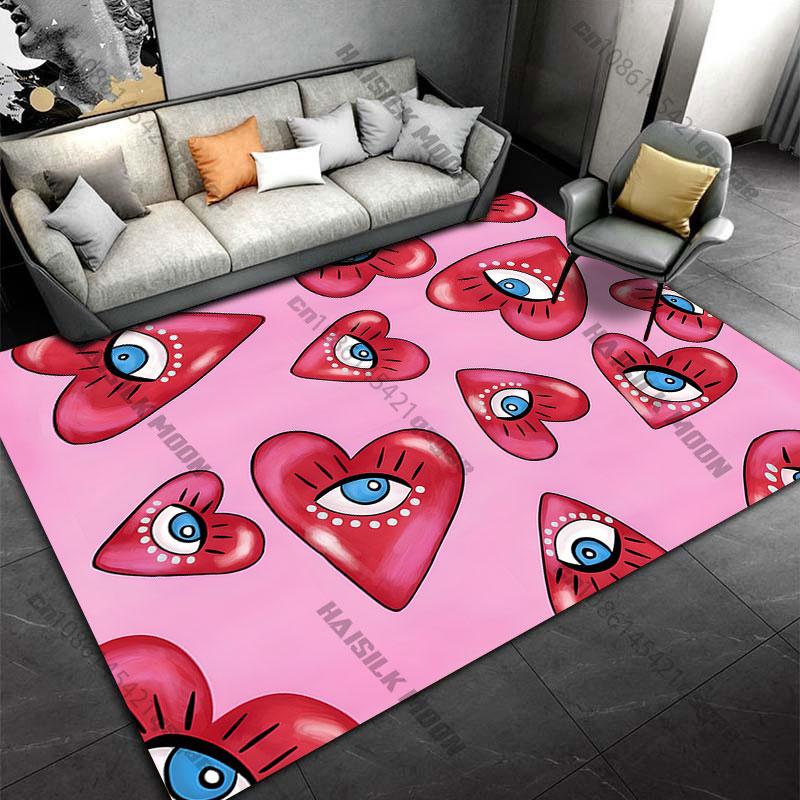 

Hearts clouds facescarpet Yoga living room room decor children s crawling mat doormat area rug games floor mat 40x60cm