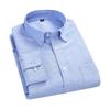 Men's Spring Cotton Oxford Long Sleeve Solid Color Shirt - Business Casual Slim Fit
