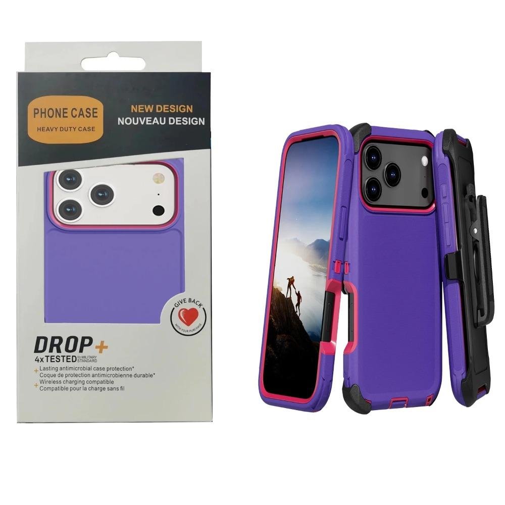 3IN1 OTT Defender Military Grade Anti-Drop Phone Case For IPhone17 Air 16 15 14 Plus 13 12 Pro Max With Clip Armor Protect Cover