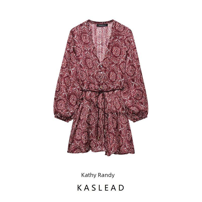 Kaslead New Arrival Women's Clothing Fashion Style Fashion Minimalist Print Mini Dress 2337622 330