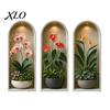 2D Archway Decals 3Pcs Arched Flower Wall Stickers, Boho Style Floral Plant Decals, Self Adhesive PVC Peel And Stick Wallpaper for Waterproof Stickers