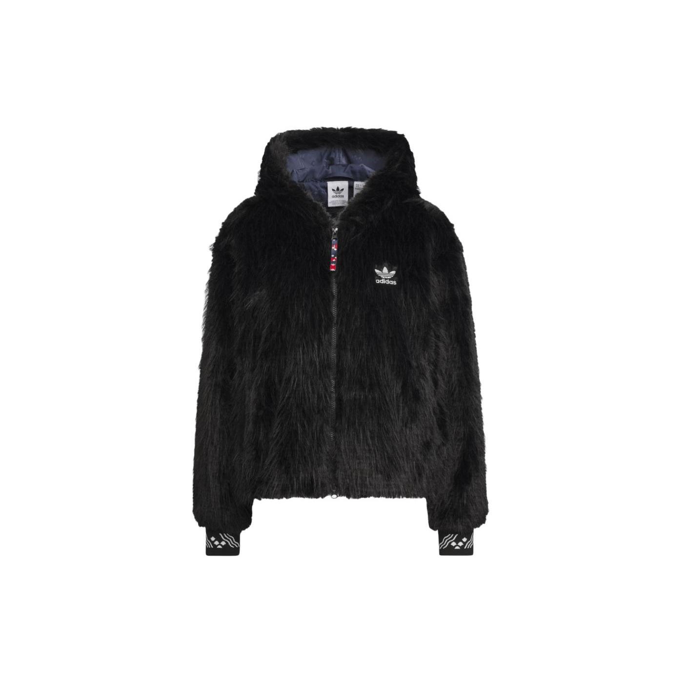 (WMNS) adidas Originals X Feifei Ruan CNY FUR Jackets Asia Sizing  Black  Women s IX4226 L
