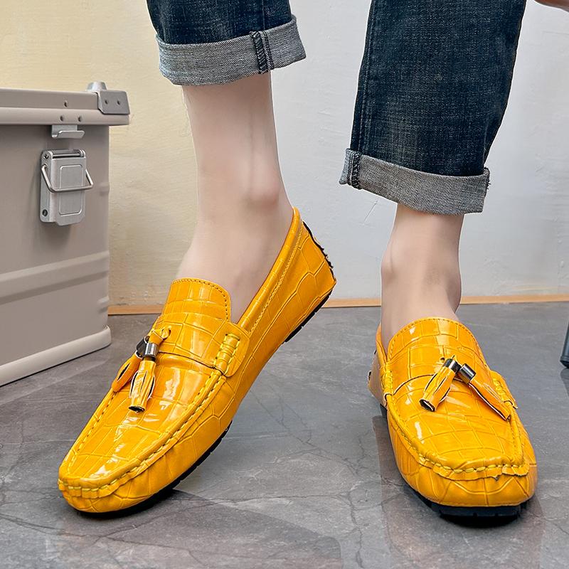 Scarpe Piatte da Uomo con Frange in Pelle Scarpe Casual Mocassini Penny con Nappa Uomo Slip On Mocassini da Uomo Scarpe da Guida Uomo Mocasines Hombre 2026