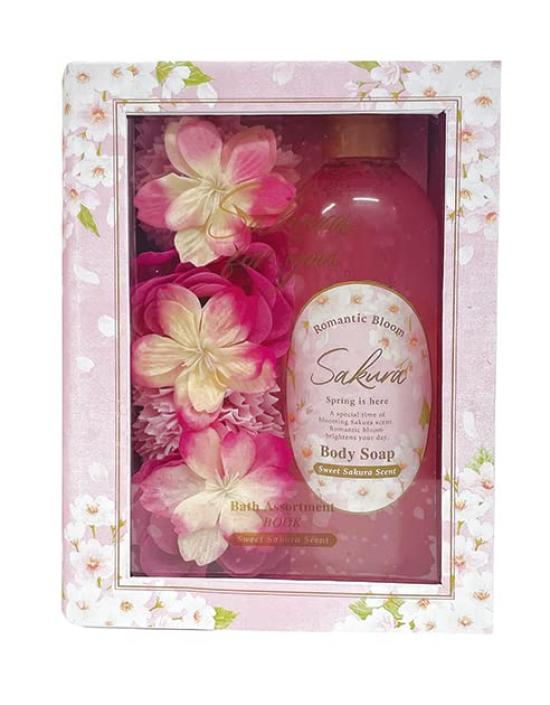 

Global Product Planning Sakura: Sakura Bath Set (Book) Spring Gift GraduationEntrance Ceremony Body Soap 310mL Bath Flower