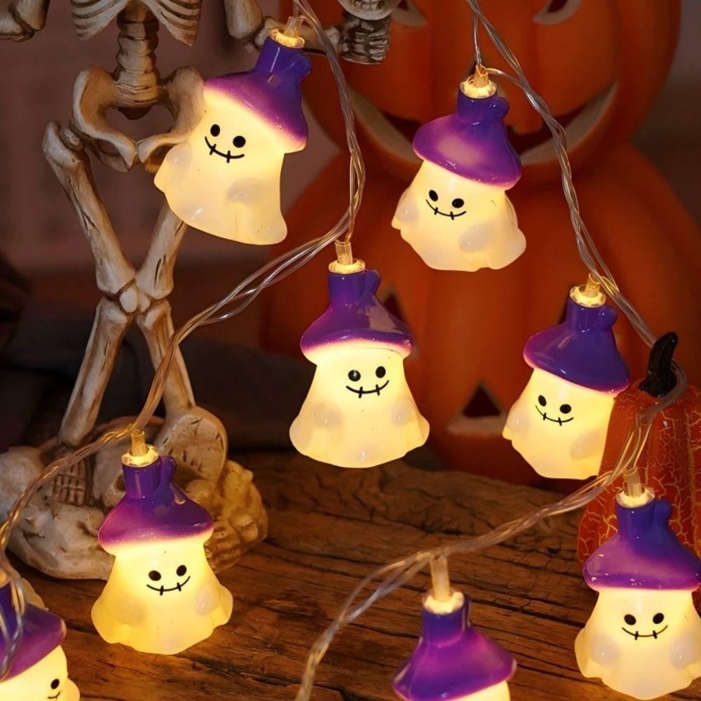 Creative Purple Cap Ghost Light String Cartoon LED Ghost Light String Home Decor