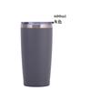 20oz Powder Coated 304 Stainless Steel Car Tumbler, Double Wall Vacuum Insulated Iced Coffee Travel Cup with Sliding Lid