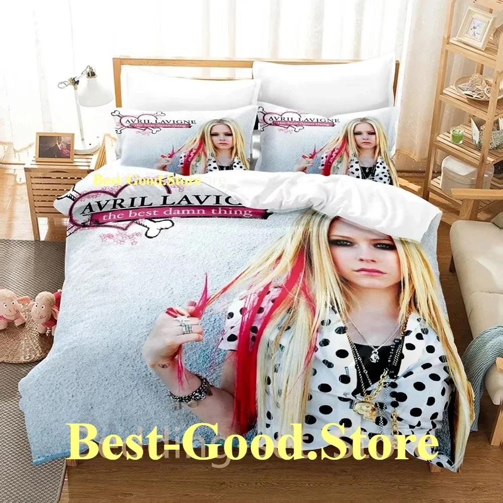 Avril Lavigne Beding Set Single Twin Printed Bed Linen Set With Pilowcase Bed Soft Duvet Cover Single Double Quen Super King-Sized Dimensionsd