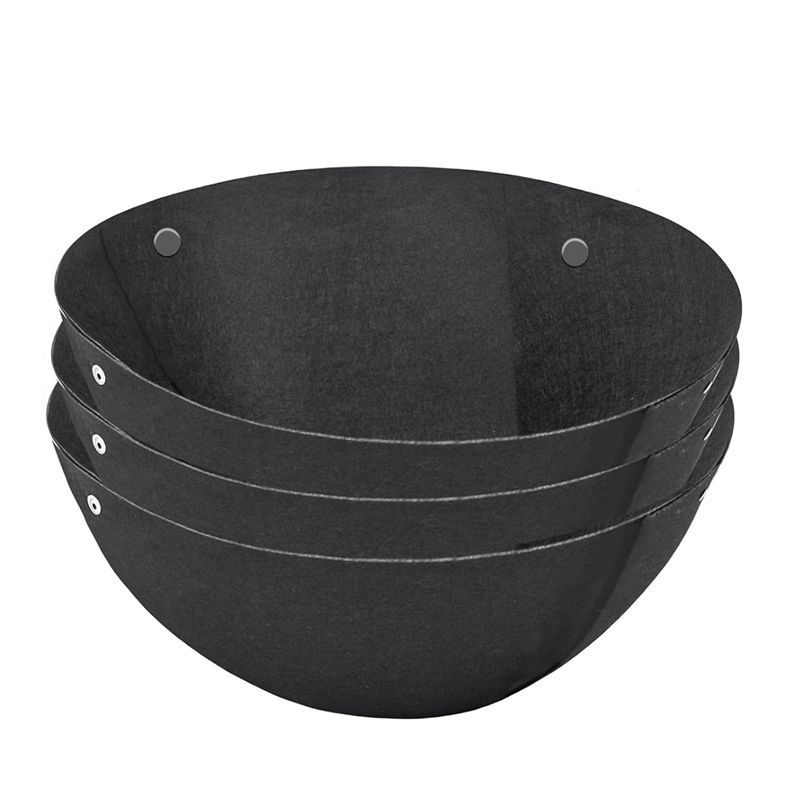 

ABUL-3PCS Hanging Flower Basket Liners Set Fabric Hanging Plant Liners Set Round Planter Liners Non-Woven Black Felt Liners 16In