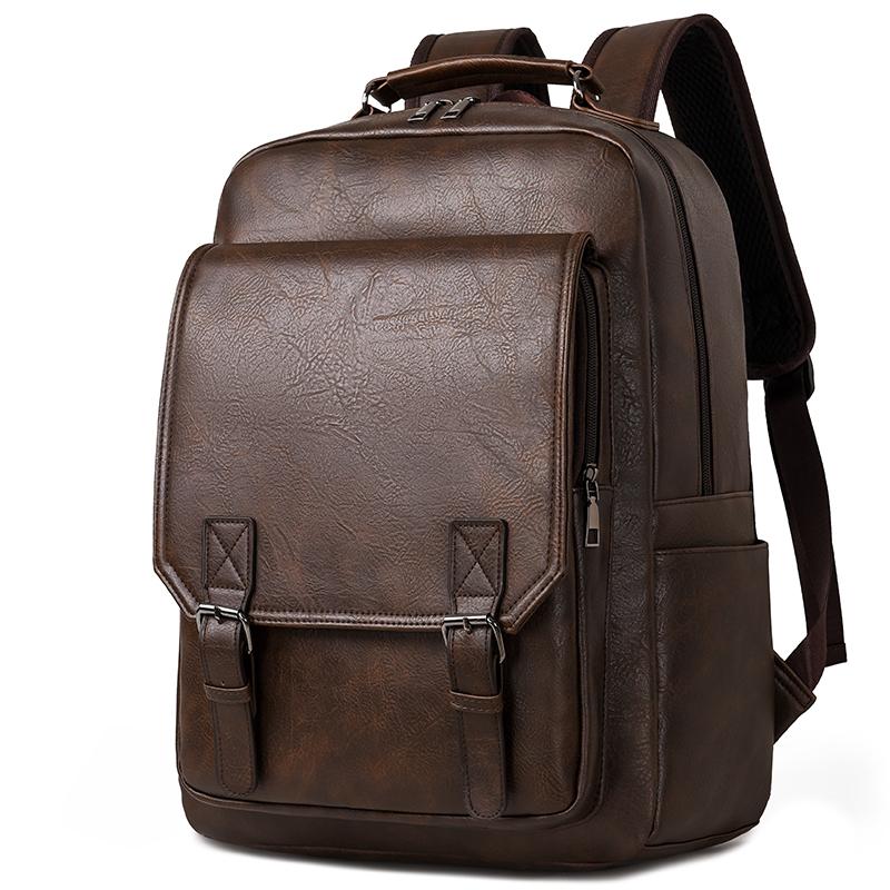 Fashion Men's Bag Trend Brand Retro Casual Backpack High Quality Waterproof Travel Bag Large Capacity Business Computer Bag