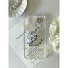 Elegant table heart ribbon mirror keyring pouch keyring phone keychain