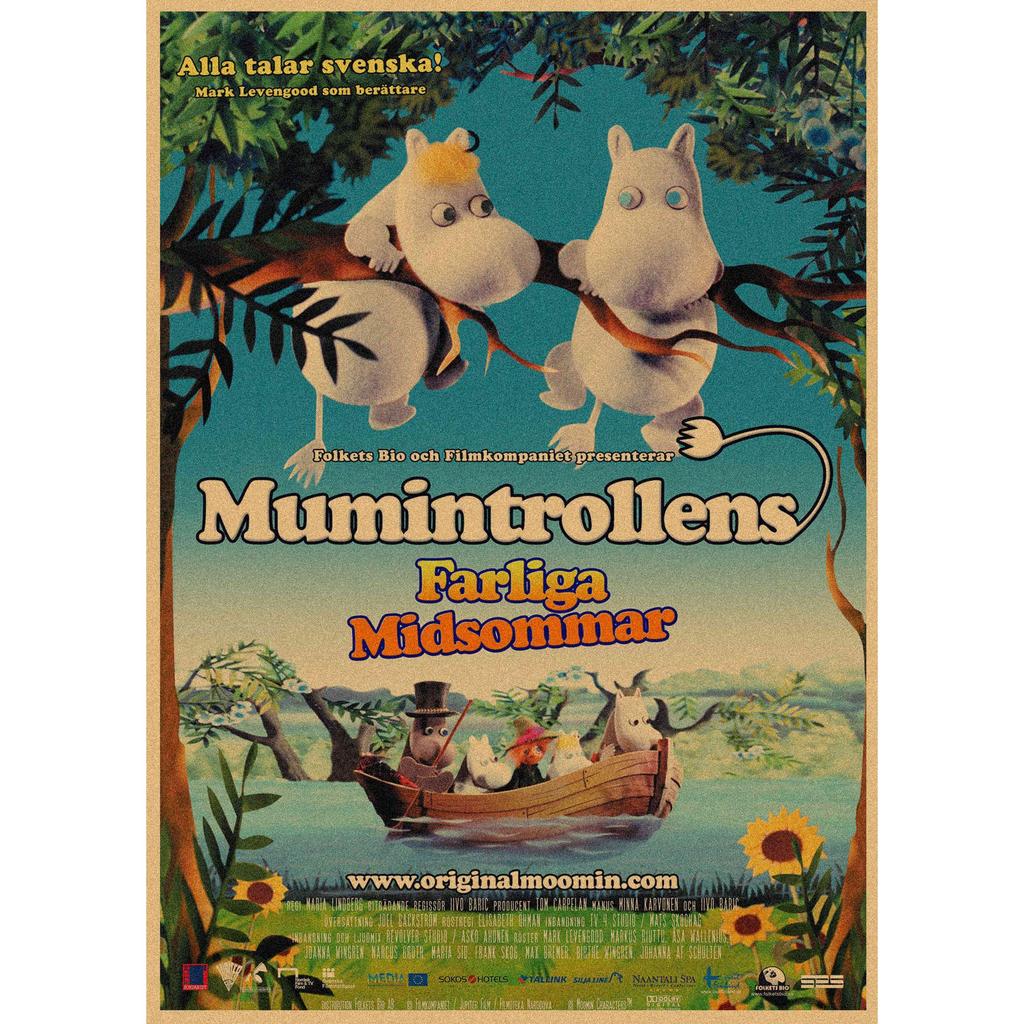 Moomin Family Retro Cartoon Poster Wall Art Mural 397