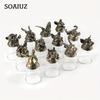 Elegante set di 12 bicchieri da shot Zodiac - Bicchieri cinesi Baijiu multiuso e riutilizzabili perfetti come regalo