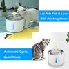 Cat Water Fountain Stainless Steel, Pet Drinking Fountain for Cats Indoor, 2.4L/81oz Automatic Water Dispenser