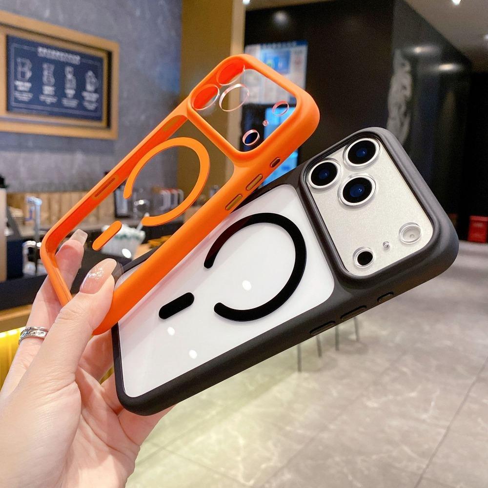 Luxury Transparent Magnetic Phone Case For iPhone 17 Pro Max 17Pro 17 Air For Magsafe Wireless Charging Camera Protection Cover