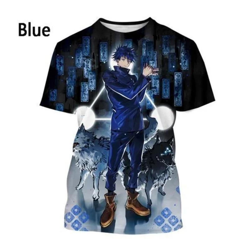Sommarmode Jujutsu Kaisen 3D-tryckt T-shirt Anime Skjorta Toppar Män Kvinnor Casual Kortärmad