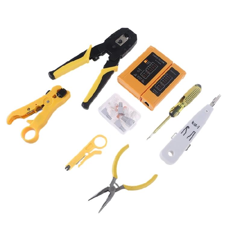 Phone Cable Crimpe Connector Plug Portable Tool Set In Black Carrying for Case