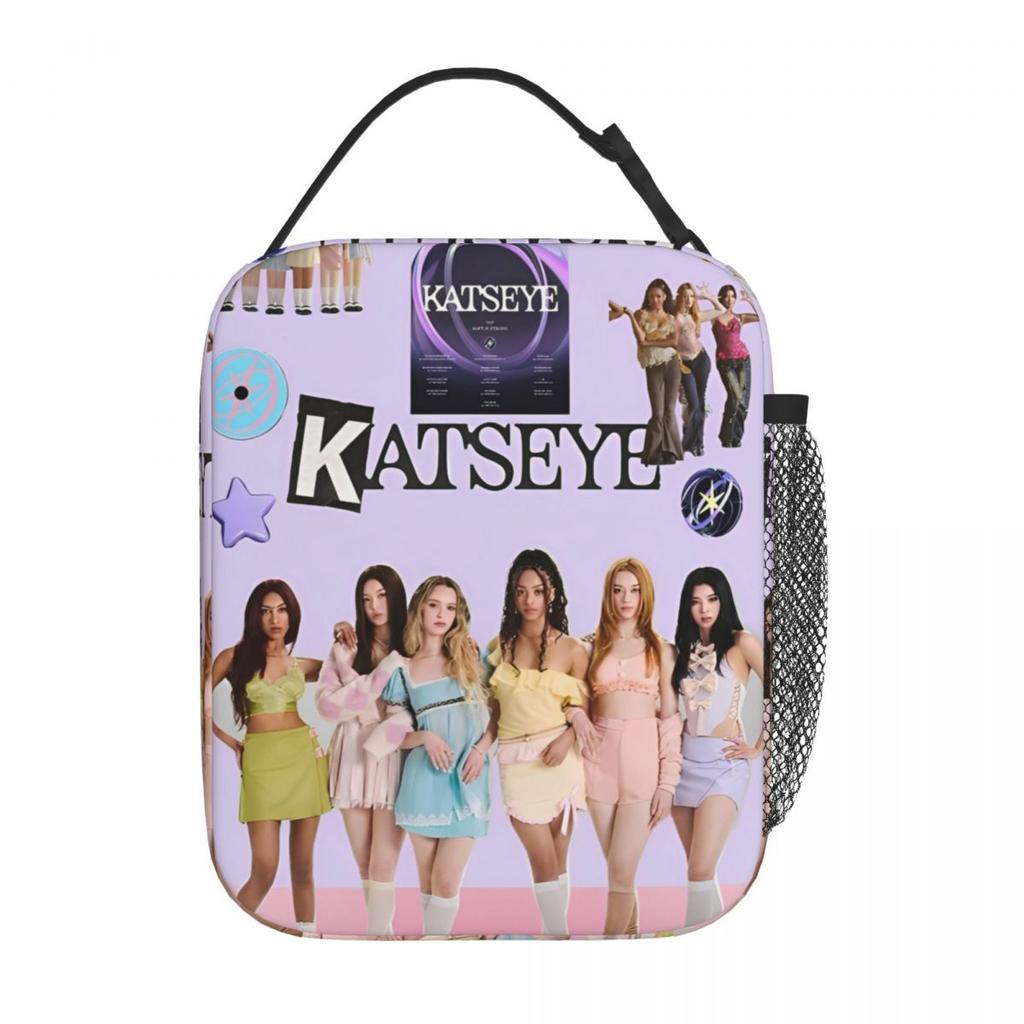 Katseye Kpop Musik Isolierte Lunchtaschen Auslaufsicherer Lunchbehälter Thermotasche Brotdose Tragetasche Strand Picknick Lebensmitteltasche
