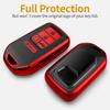 Sindeda For Honda Key Fob Cover With Leather Keychain,Soft TPU Full Cover Protection,Key Fob Case Compatible Honda Accord Civic CRV Pilot Odyssey