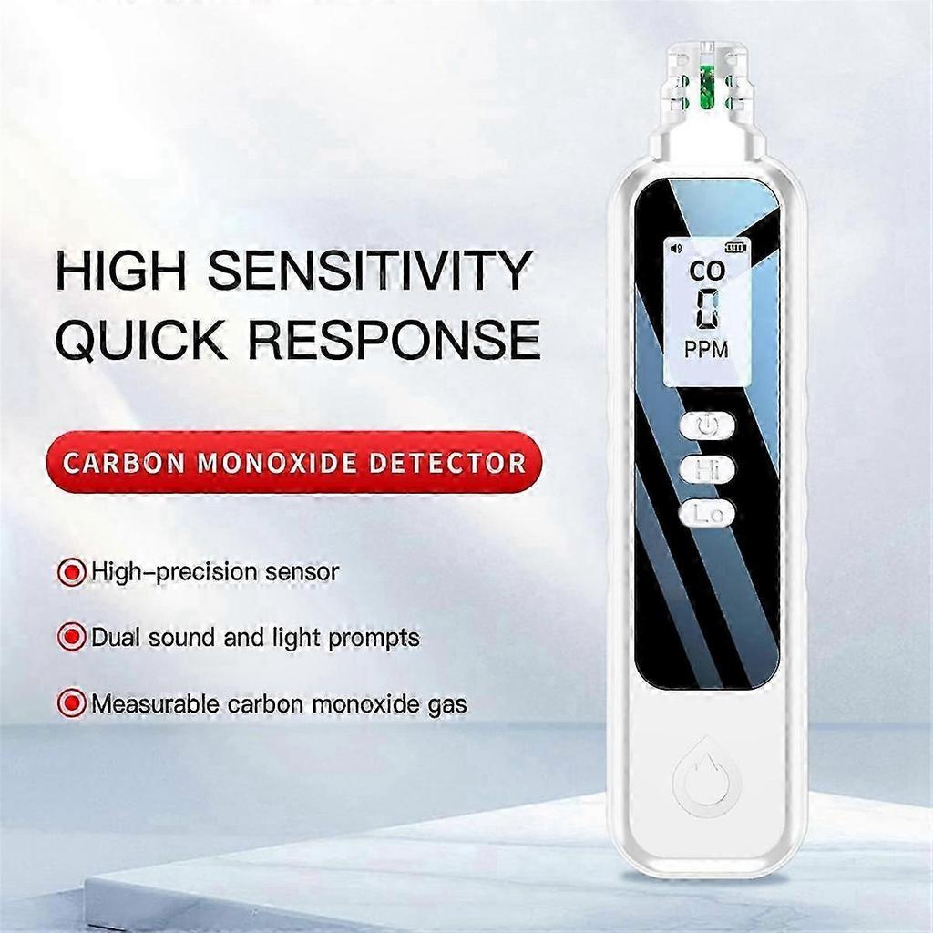 Portable CO Detector for Travel with LCD Display and AAA Batteries