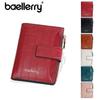 Baellerry Womens Short Pu Card Holder With Stone Pattern And Secure Zipper Closure For Daily Use