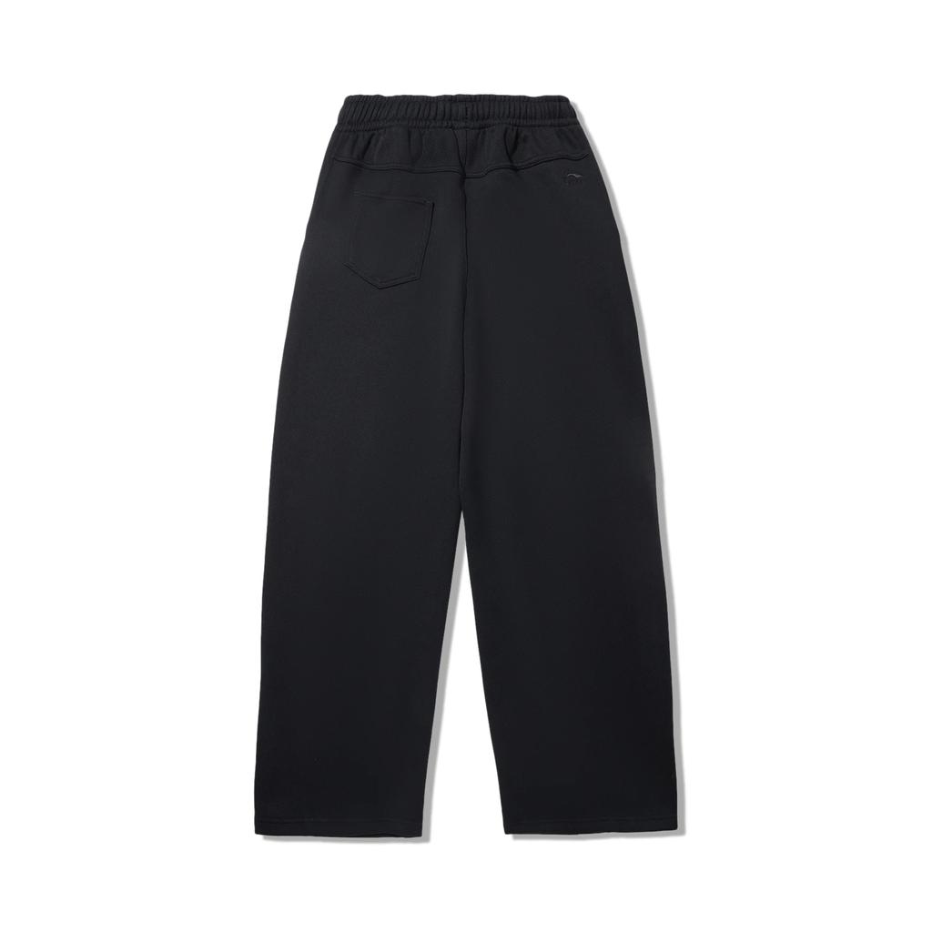 Li Ning Casual Pants Women's Black Moderate Straight Fit Pants AKLVB02-3