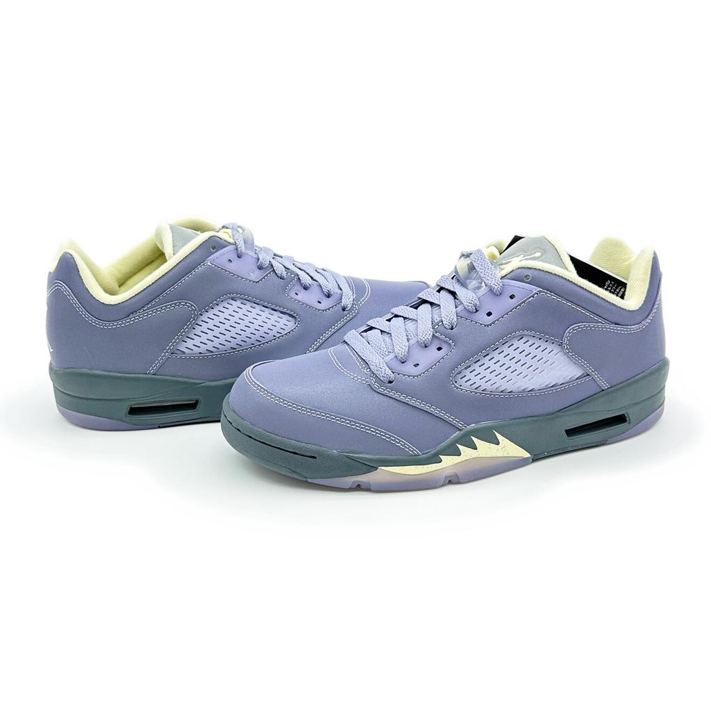 FJ4563-500 Nike Air Jordan 5 Retro Low Indigo Haze Fire Red Flint Grey (Women's)