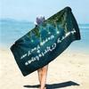 1Pc Merry Christmas Celebration Beach Towel Microfiber Beach Towel Thin Absorbent For Beach Swimming Yoga Bath Sports