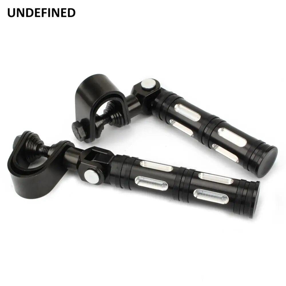 1.25" 32mm Motorcycle Foot Pegs Highway Engine Guard Crash Bars Footrest Mount Clamp For Harley Road King Electra Glide Softail