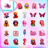50 Pink Girl Y2K Stickers New Steam Wave Y2K Style Harajuku Girl Kawaii Trendy Toy Stickers