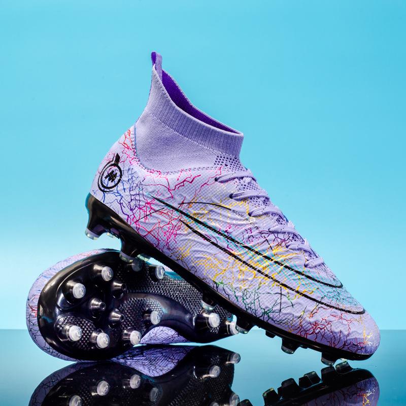 High-top football shoes New student adult assassin 14 broken nail shoes Outdoor sports children s football shoes 33