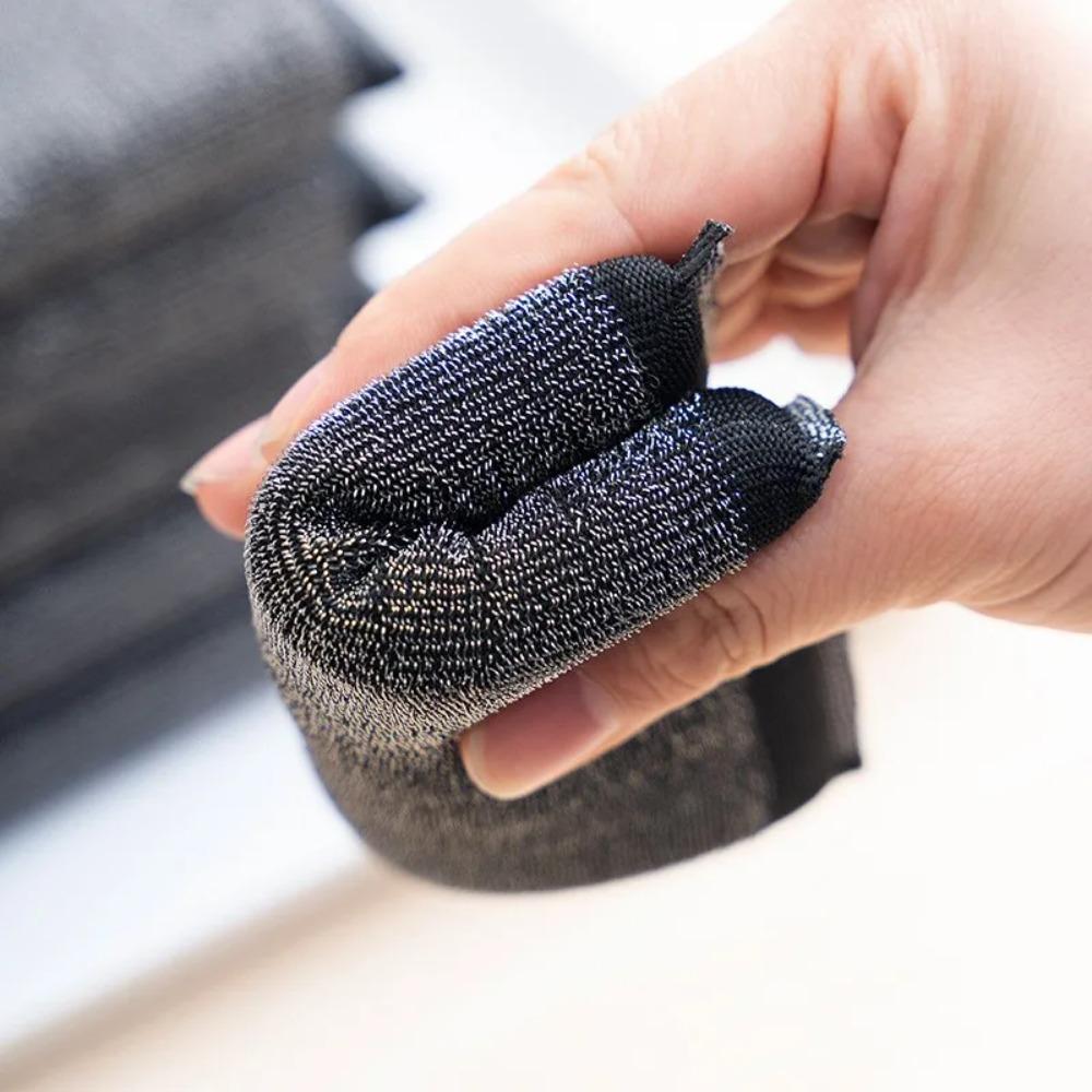 6pcs Absorbent Stainless Steel Sponge Rectangle Scrub Sponge Pads Dishwashing Sponge  Pot