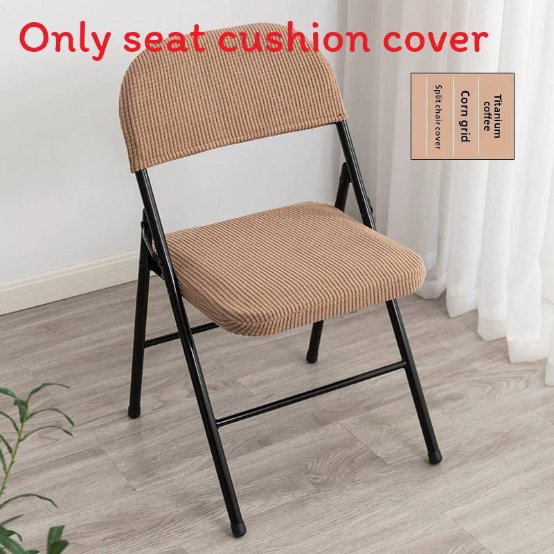 Chair Split Folding Type Two Piece Cover With Solid Color Design For Party Home