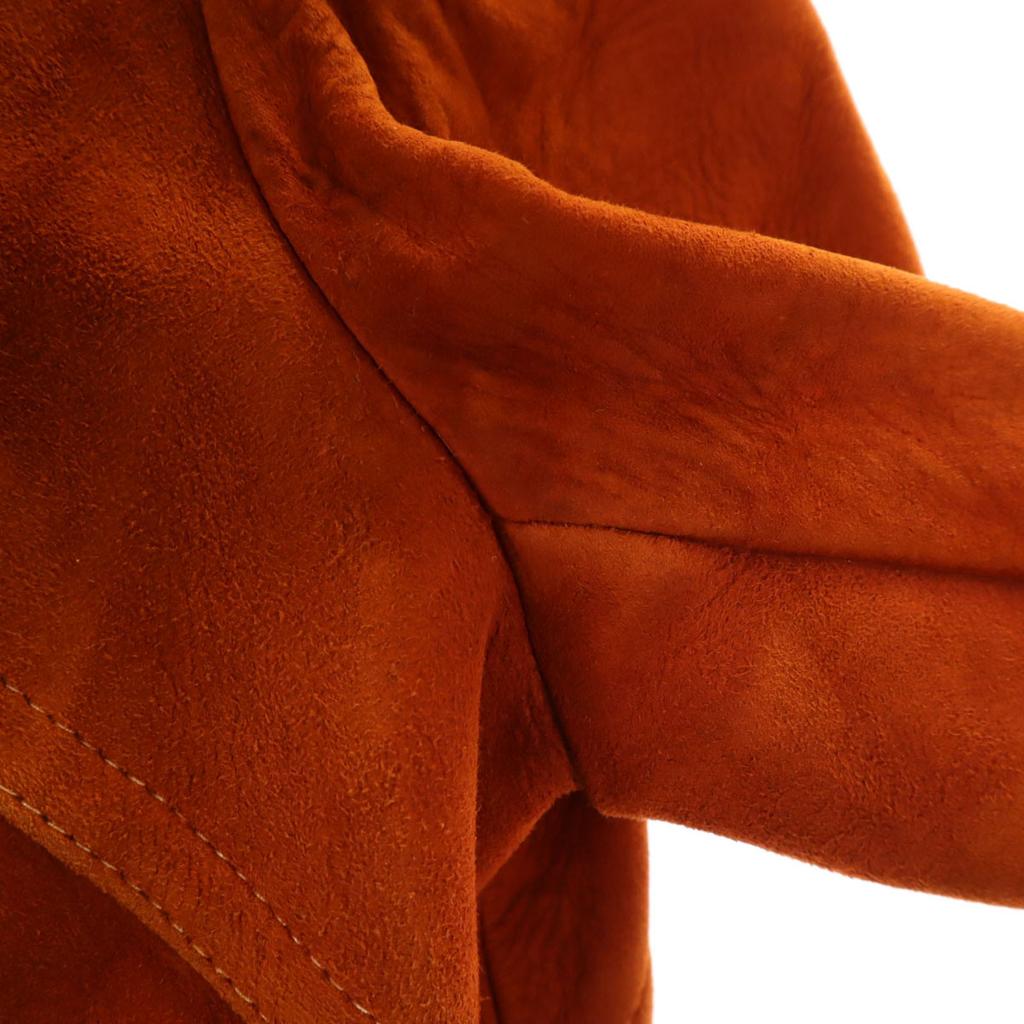 60s 70s Vintage TALON Zip Suede Leather Jacket 18 Orange Series Women Used