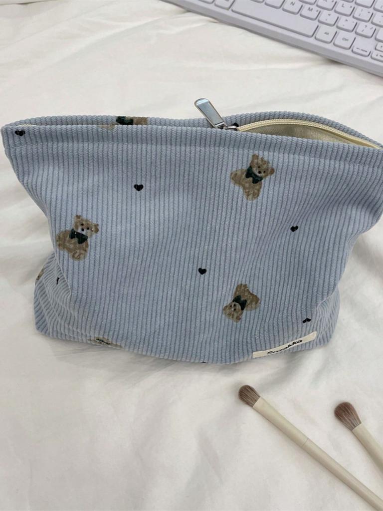 Cute Little Bear Makeup Bag Large Capacity Multi functional Makeup Bag Lipstick Makeup Brush Makeup Storage Makeup Bag